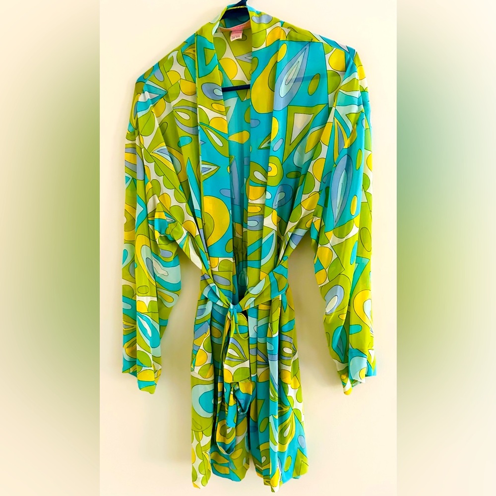Lovely multi colored Victoria Secret wide sleeve robe